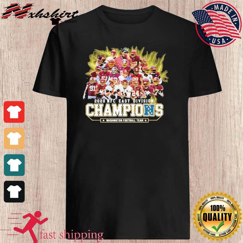 2020 NFC East division Champions Washington football team players  signatures shirt, hoodie, tank top, sweater and long sleeve t-shirt